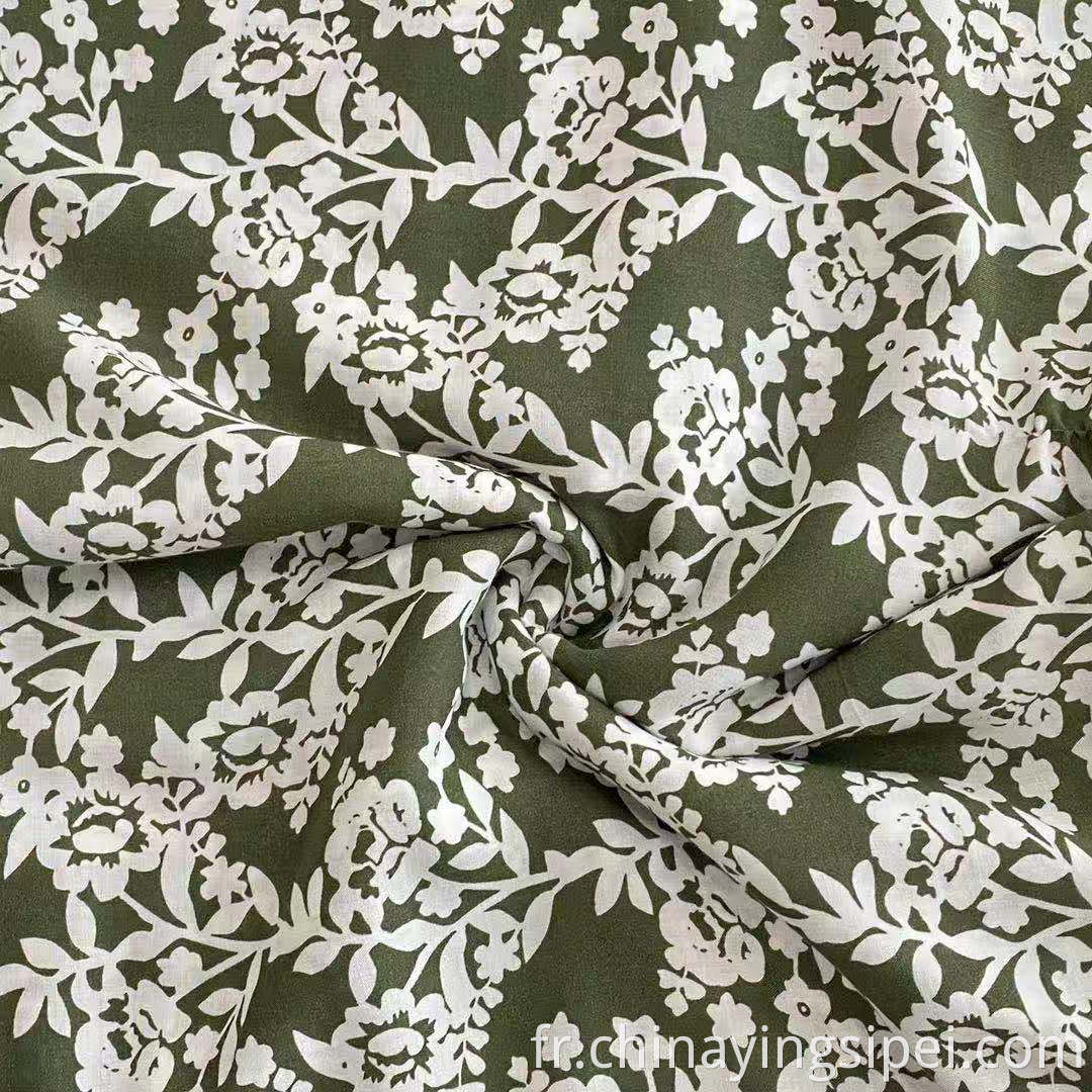 Garment tissé de bonne qualité 45S 100% Rayon Floral Rose Flower Border Fabric